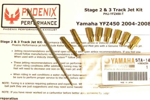 Malone Motorsports PHJ-YFZ450-1T Phoenix Stage 2 & 3 Track Jet Kit Yamaha YFZ450 Jets & Jet Kits Phoenix Performance PHJ-YFZ450-1T
