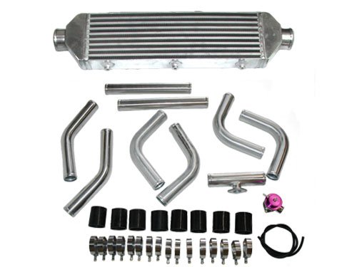 BOV + 27x6x2.5 inch Universal Intercooler + 2.5 inch Piping Kit Piping & Piping Kits CXRacing 10252000259