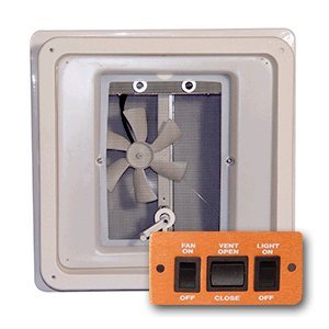 Heng's (V071142-C1G1) White Power-Lift Roof Vent RV Parts & Accessories Heng's V071142-C1G1