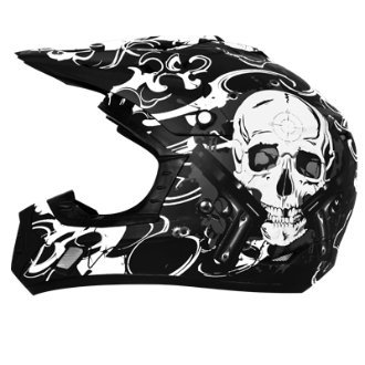 Nikko MotoRacing N716 Matte Black White Blazing Gun Helmet - Small Helmets Nikko MotoRacing NMR-716-01-BZG-MWT-S