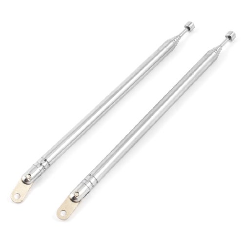 19.7 Long TV Radio 6 Sections Rod Telescopic Antenna Aerial for Auto Car 2Pcs Antenna Toppers Amico Amico