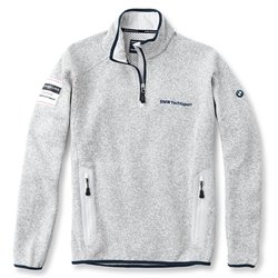BMW yachting fleece sweater - Mens, gray melange - Small Sweatshirts BMW 80142318330