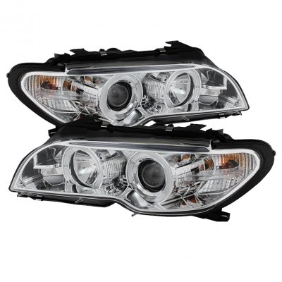 Spyder Auto 444-BMWE4604-2DR-HL-C 1PC Halo LED (Replaceable LEDs) Projector Headlights - Chrome BMW 3-Series 2004-2006 Categories Spyder Auto 444-BMWE4604-2DR-HL-C