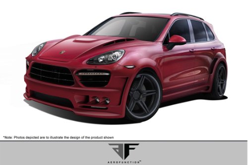 2011-2013 Porsche Cayenne AF-3 Complete Kit (GFK,CFP) - 19 Piece - Includes AF-3 Front Bumper Cover (108860) AF-3 Side Skirts (108861) AF-3 Front Fenders (108862) AF-3 Rear Fender Flares (108863) AF-3 Rear Bumper Cover (108864) AF-1 Wing Spoiler (107921) AF-3 Hood (108868) AF-3 Exhaust (108867) AF-1 LED Lights (108869) AF-1 Fog Lights (108870) Body Aero Function 108873