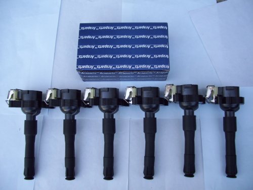 BMW ignition coils 3 5 SERIES X5 6 CYL COMPLETE SET KIT OF 6 FREE GREASE PACK! Bolt in style Coils ARAPARTSTM M701