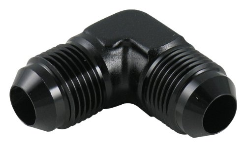 Vibrant Aluminum 90 Degree Union Fitting, -8 AN - Black Fittings Vibrant Performance 10553