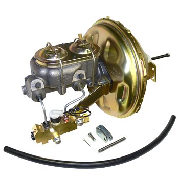 GM 1967-72 Power Brake Conversion Kit w/ 11 Single Diaphragm Booster (No Delco/ Moraine Logo) Dual Master Cylinder & Prop Valve Kit for Disc/Drum or Disc/Disc Brake Kits Restoration Performance DB119