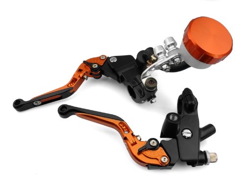 One Pair of Orange Universal OEM Billet Aluminum Dirt Motorbike Brake & Clutch Master Cylinder Levers Kit 7/8(22mm) Fit For Honda CBR1000RR FIREBLADE 2004-2007 Linkages MAO mao43_MT828-FL_053-orange