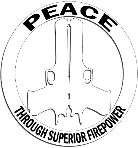 Decals Achtung T Shirt LLC Peace_Guns_Decal