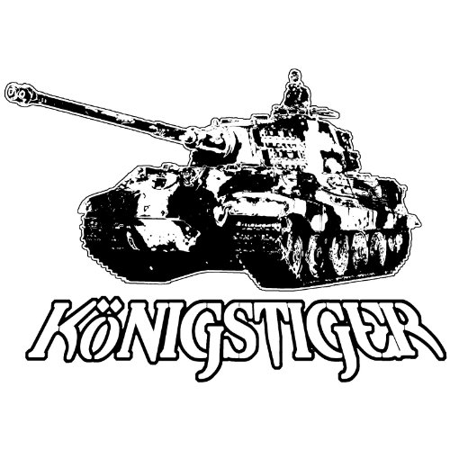 Bumper Stickers, Decals & Magnets Achtung T Shirt LLC Konigstiger_Decal