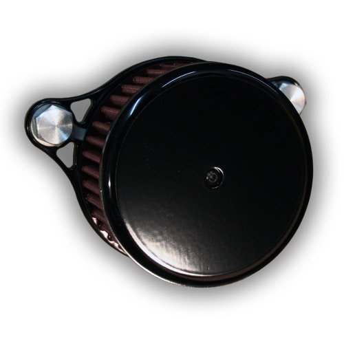 FIGURE MACHINE - XLFLOW-R4 CLASSIC - SPORTSTER AIR CLEANER WITH 4 K&N FILTER AND SMOOTH FACE - BLACK DENIM Air Filters Figure Machine 607-1123