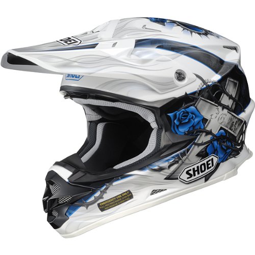 Shoei VFX-W Grant TC2 White/Blue Off-Road Helmet - Large 0145-7302-06 Helmets Shoei 145730206