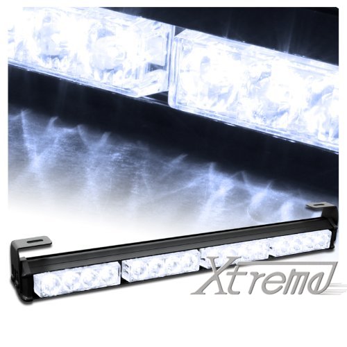 Xtreme® 18 White 7 Modes Traffic Advisor Emergency Warning Vehicle Strobe Light Bar Kit Lighting Assemblies & Accessories Xtreme Work 52023-4-W