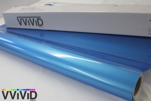 Blue Gloss 5ft x 35ft 175sq ft Wholesale Cast Vinyl Film Sheet Roll Wrap Air Release VViViD USA Decals VViViD USA VViViD7-BG-35