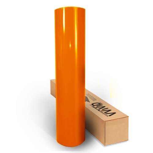 Orange Gloss 5ft x 55ft 275sq ft Cast Vinyl Decal New Bubble-Free Car Wrap Interior Decals VViViD VViViD7-OG-55