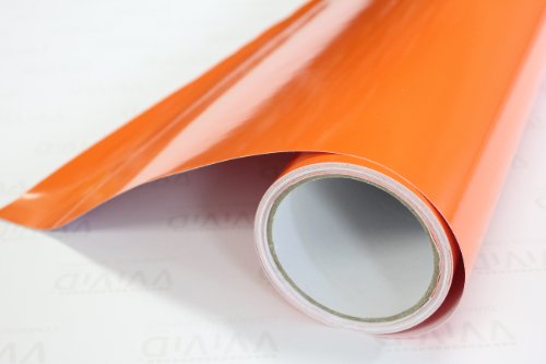 Orange Gloss 5ft x 65ft 325sq ft Cast Vinyl Decal New Bubble-Free Car Wrap Interior Decals VViViD VViViD7-OG-65