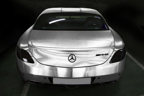 Silver Brushed Chrome Stainless Steel 5ft x 50ft Cast Vinyl Wrap Roll Film Decal Sticker for Car Bike Boat Interior Exterior Air Free Channel Technology VViViD USA Decals VViViD USA VViViD7-BRCHR-50