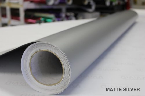 Matte Sterling Silver 5ft x 45ft Vinyl Wrap Roll with Air Release Technology Decals VViViD VViViD7-MS-45