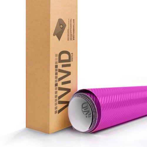 Rose Pink 3D Carbon Fiber 5ft x 65ft 325sq ft Cast Vinyl Decal New Bubble-Free Car Wrap Interior Decals VViViD VViViD7-PICF-65