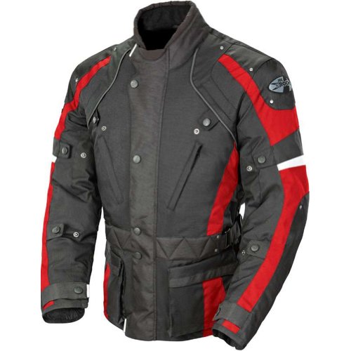 Joe Rocket Ballistic Revolution Men's Textile Sports Bike Motorcycle Jacket - Black/Red / Small Helmets Joe Rocket 1352-2102-SU