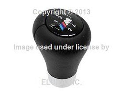 BMW Genuine Shift Knob - Black Leather with M 5-Speed Emblem for 320i 323Ci 323i 325Ci 325i 325xi 328Ci 328i 330Ci 330i 330xi Doors BMW BMW7896031