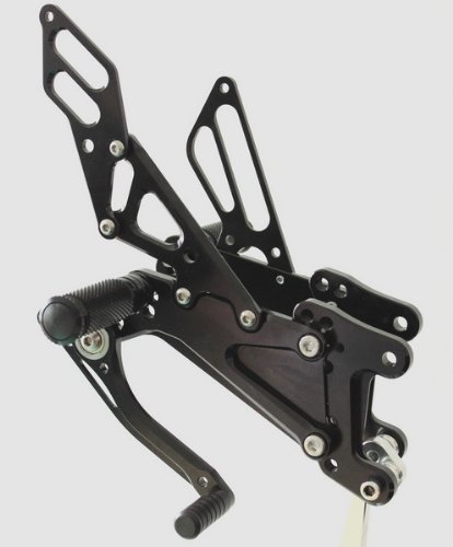 Black OEM Motorbike Billet Adjustable Rear Sets Set Rearsets Pegs fit for Yamaha YZF R1 2007 2008 Rearsets LIN LIN-MTpets-Y014