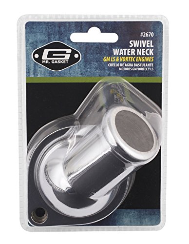 Mr. Gasket 2670 Chrome Swivel Adjustable Water Neck Outlet for GM/Chevrolet LS Engine Thermostat Water Outlets Mr. Gasket 2670