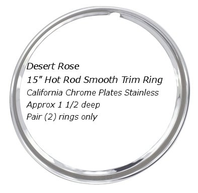 Pair of 14 and Pair of 15 Hot Rod Vintage Ribbed Beauty Trim Rings Accessories JAE 2451-2551