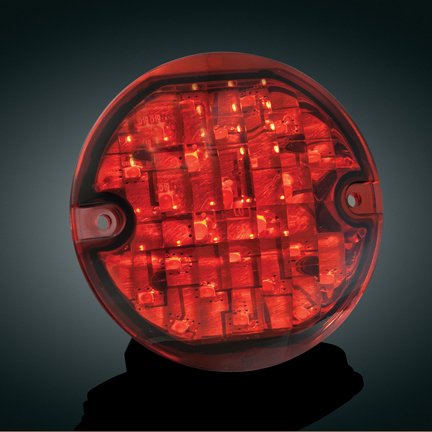 Kuryakyn 5428 Red Panacea Rear Flat Turn Signal Inserts for Harley-Davidson (C01006109) Turn Signal Assemblies & Lenses Kuryakyn C01006109