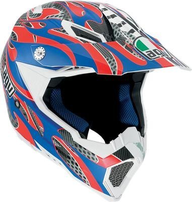 Helmet Ax8Evo Fl Rd/Bl XL (0110-3238) Helmets Drag Specialties 0110-3238
