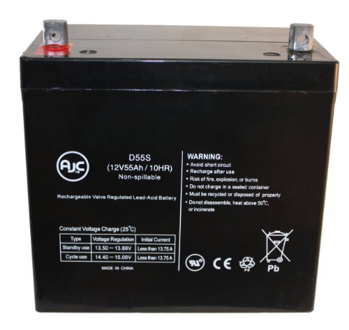 Optiway Technology 2000FS 22NF 12V 55Ah Wheelchair Battery - This is an AJC Brand⢠Replacement 12V Optiway Technology 2000FS 22NF