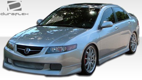 2004-2005 Acura TSX Duraflex J-Spec Body Kit - 4 Piece - Includes J-Spec Front Lip Under Spoiler Air Dam (105223) J-Spec Rear Lip Under Spoiler Air Dam (105225) J-Spec Side Skirts Rocker Panels (105224) Body Duraflex 105286