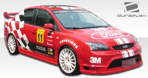 2005-2007 Ford Focus 4DR Duraflex GT300 Body Kit - 4 Piece - Includes GT300 Front Bumper Cover (105241) Pro-DTM Side Skirts Rocker Panels (100045) GT300 Rear Bumper Cover (105242) Bumper Covers Duraflex 105296