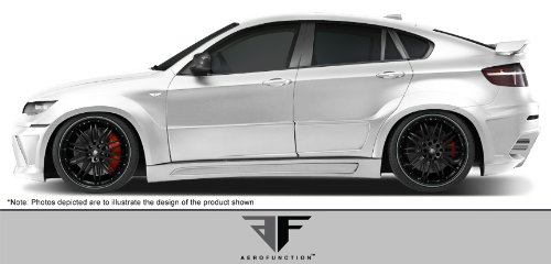 2008-2013 BMW X6 E71 E72 AF-3 Wide Body Side Skirts (PUR-RIM) - 2 Piece Rocker Panels Aero Function 107929