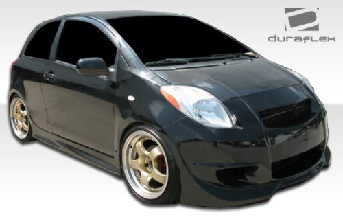 2007-2008 Toyota Yaris 5DR Duraflex Genesis Body Kit - 4 Piece - Includes Genesis Front Bumper Cover (104704) C-5 Rear Lip Under Spoiler Air Dam (104514) C-5 Side Skirts Rocker Panels (104515) Body Duraflex 105008