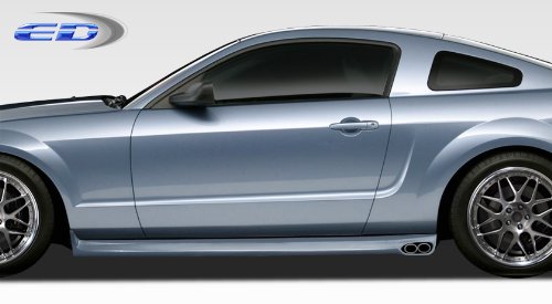 2005-2013 Ford Mustang Polyurethane Eleanor Side Skirts Rocker Panels - 2 Piece Rocker Panels Extreme Dimensions 108562
