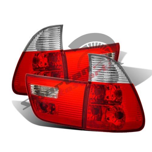 2000 2001 2002 2003 2004 2005 BMW X5 TAIL LIGHT RED/CLEAR Tail Light Assemblies AutoLight AL03-211718