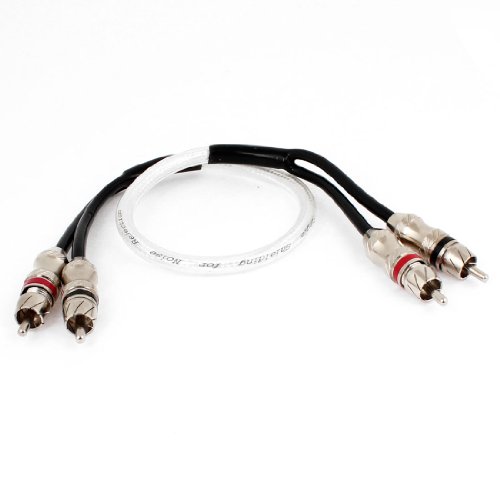 0.5 Meters Double Side RCA 2 Male to Male Audio Cable Wire for Car Fuses Amico Amico