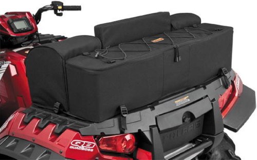 Quadboss Rear ATV Rack Storage Bag Universal Fit Black Large Size 2.87 CU Ft Saddle Bags Quadboss K156656