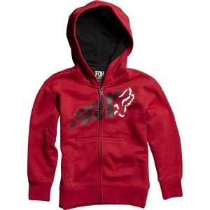 Fox Racing Youth Riptide Fleece Zip-Up Hoodie - Youth Large/Red Jerseys Fox Racing 06811-003-L