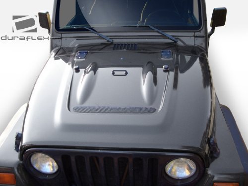 1997-2006 Jeep Wrangler Duraflex Heat Reduction Hood (must be used with highline fenders) - 1 Piece Hoods Duraflex 108805
