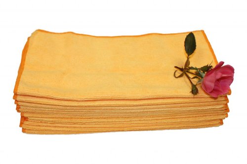 Atlas Microfiber Orange Washing & Cleaning Cloth - 24-Pack Chamois Atlas MF85ORG24