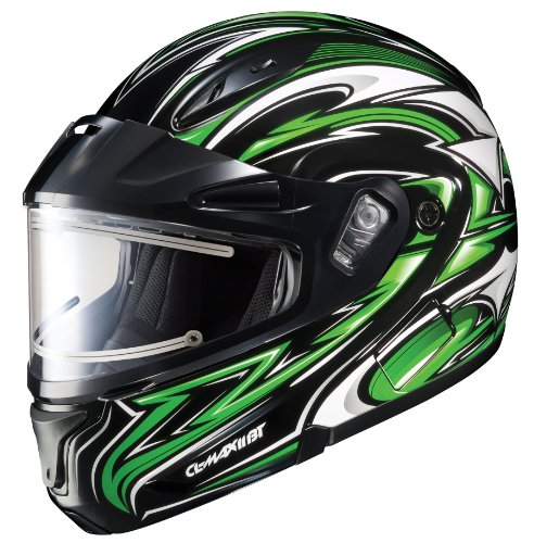 HJC CL-Max II Atomic Snow Helmet with Electric Shield - 2X-Large/Green Helmets HJC Helmets 077-946