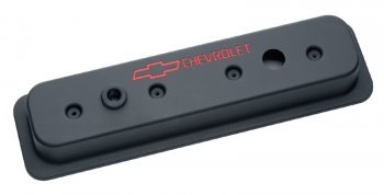 141131 - Proform Die Cast Aluminum Valve Cover - 87-current SBC, Black Crinkle with Baffle Valve Covers ProForm 141-131