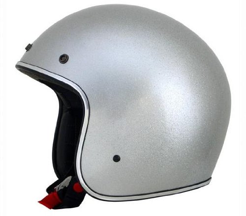 AFX FX-76 Solid Helmet , Gender: Mens/Unisex, Helmet Type: Open-face Helmets, Helmet Category: Street, Distinct Name: Silver Metallic Flake, Primary Color: Silver, Size: Sm 0104-1220 Helmets AFX 0104-1220-PU
