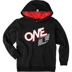 One Industries Youth Chex Fleece Pullover Hoodie - Youth Small/Black Protective Gear One Industries 46064-001-051