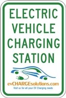 EVSE Stainless Parking Sign from evCHARGEsolutions Charging Station Accessories EVCS EVPS1-SS111