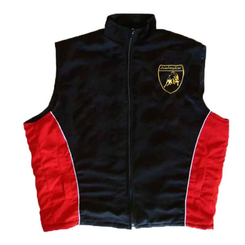 Embroidery Logic Lamborghini Vest Black and Red Racing Apparel Embroidery Logic LamborghiniLBMV33-M