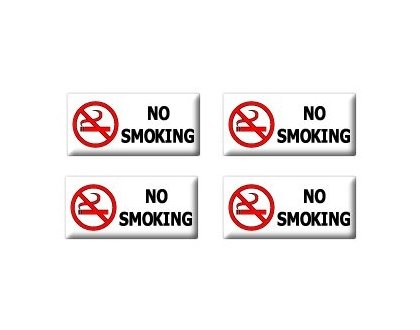 No Smoking - Set of 4 Stickers Decals StickyChimp SC-Batch-C-2204