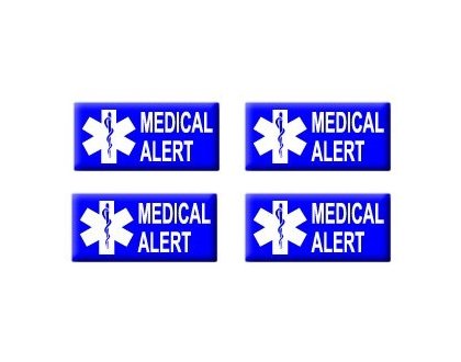 Medical Alert - Set of 4 Stickers Decals StickyChimp SC-Batch-C-2219